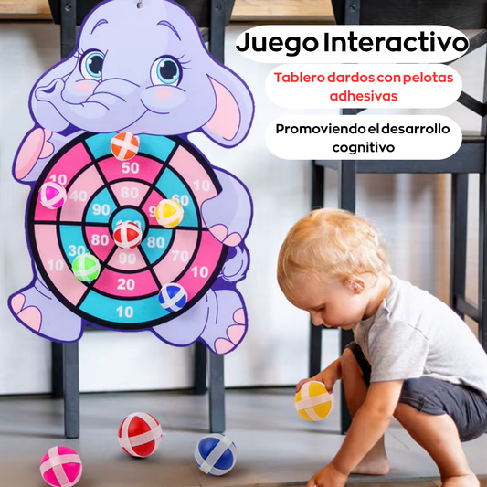 Tablero Dardos Pelotas Adhesivas